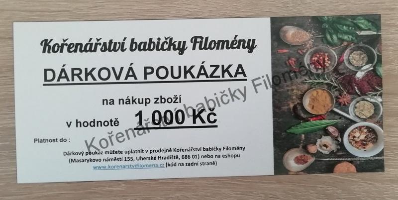 Dárkový poukaz v hodnotě 1000 Kč
