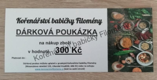 Dárkový poukaz v hodnotě 300 Kč