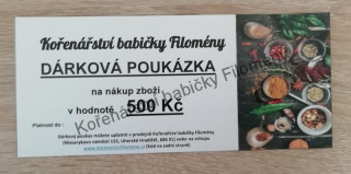 Dárkový poukaz v hodnotě 500 Kč